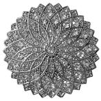Fako Bijoux® - Magneet Broche XL - Bloem Kristal Rond -, Verzenden, Nieuw