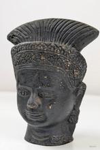 Hoofd - Khmer-Vishnu-hoofd - Brons - Cambodja (Zonder, Antiek en Kunst
