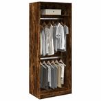vidaXL Kledingkast 80x50x200 cm bewerkt hout gerookt, Verzenden, Nieuw