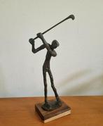 Beeld, golfer - 30 cm - Brons, Antiek en Kunst