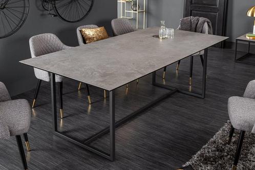 Design eettafel SYMBIOSE 200cm betongrijs keramiek made in, Huis en Inrichting, Tafels | Eettafels, Ophalen of Verzenden