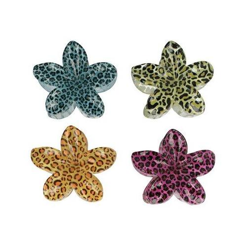 Haarklemmen Set XL Bloem Lelie 8cm Panter Print Color, Sieraden, Tassen en Uiterlijk, Uiterlijk | Haarverzorging