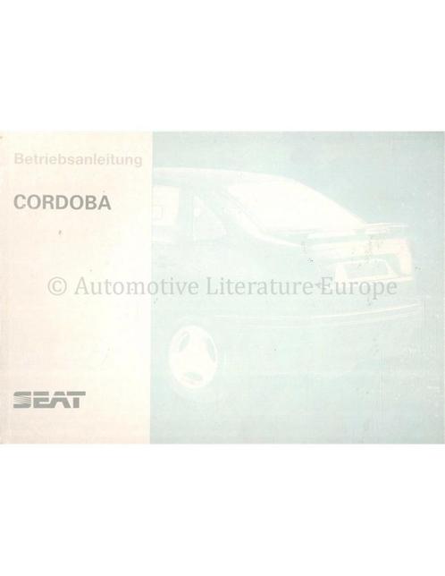 1998 SEAT CÓRDOBA INSTRUCTIEBOEKJE DUITS, Auto diversen, Handleidingen en Instructieboekjes