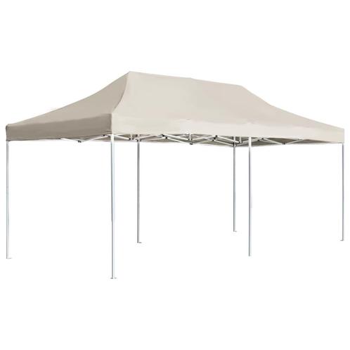 Partytent professioneel inklapbaar 6x3 m aluminium crme, Tuin en Terras, Partytenten, Partytent, Nieuw, 2 meter of meer, Verzenden