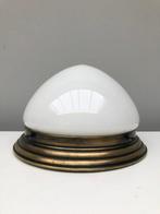 Plafondlamp - Glas, Messing - Art Deco Plafonnière