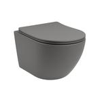 Kayvit Hangtoilet Mat Grijs met bril | randloos | softclose, Ophalen, Nieuw, Steen, Toilet