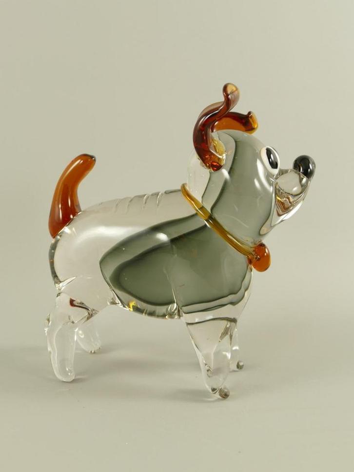 Murano Style Glazen Hond Beeldje – Handgemaakt Kunstobject 2, Huis en Inrichting, Woonaccessoires | Overige, Nieuw
