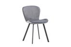 Eetkamerstoel - Margareta - Grijs - Fluweel - Jörn, Huis en Inrichting, Stoelen, Verzenden, Nieuw