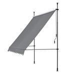 Klem zonwering luifel uitschuifbaar grijs medium 250x120 cm, Tuin en Terras, Zonneschermen, Verzenden, Nieuw