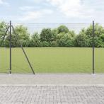vidaXL Gelaste Draadhek met 7 Flanged Palen Grijs 1.4 x 10 m, Verzenden, Nieuw, IJzer