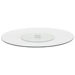 vidaXL Serveerbord draaiend 60 cm gehard glas transparant, Huis en Inrichting, Keuken | Servies, Verzenden, Nieuw