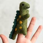 Vingerpoppetje Wolvilt - Dinosaurussen Stegosaurus Groen/Gee, Ophalen of Verzenden, Nieuw