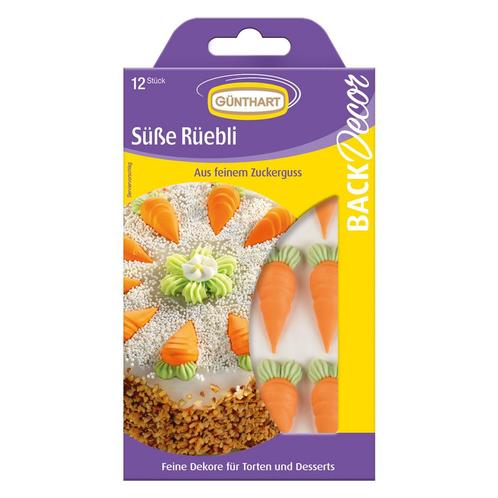 Günthart Suikerdecoratie Wortels 12st., Hobby en Vrije tijd, Taarten en Cupcakes maken, Nieuw, Verzenden