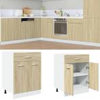 vidaXL Onderkast met lade Lyon 60x46x81,5 cm bewerkt hout, Huis en Inrichting, Keuken | Keukenelementen, Verzenden, Nieuw, Bruin