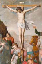 Flämische Schule (XVI) - The crucifixion with soldiers, Antiek en Kunst
