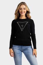 Guess Rosalie Triangle Logo Sweater Dames Zwart, Nieuw, Guess, Maat 52/54 (L), Zwart