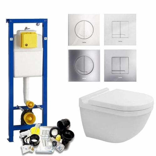 Xs Toiletset 25 Duravit Starck 3.0 Met Bril En Drukplaat, Doe-het-zelf en Verbouw, Sanitair, Ophalen of Verzenden