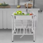 RVS Commerciële Spoelbak – Vrijstaand met Draaibare Kraan, Verzenden, Nieuw