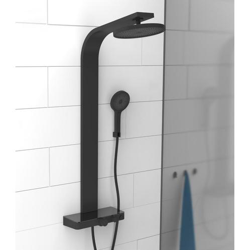 Opbouw Regendoucheset Schutte Samoa Rain Zwart, Doe-het-zelf en Verbouw, Sanitair, Kraan, Nieuw, Ophalen of Verzenden