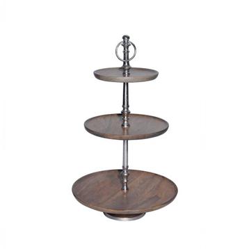 keuken etagère hout rond 3 lagen 55cm beschikbaar voor biedingen