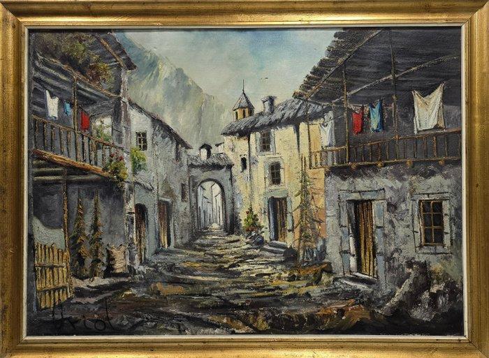 École Catalane (XX) - Derrière larche, lhistoire, Antiek en Kunst, Kunst | Schilderijen | Klassiek