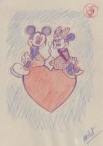 Millet - 1 Original colour drawing - Mickey and Minnie Mouse, Nieuw