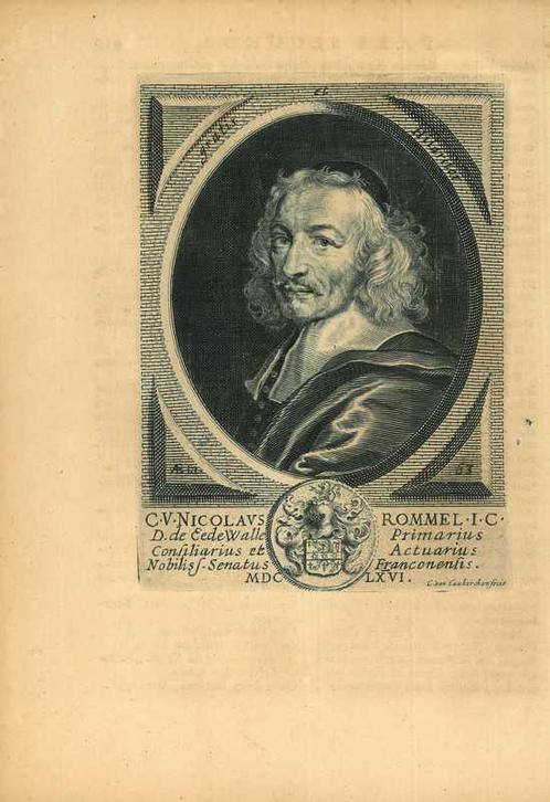 Portrait of Nicolaas Rommel, Antiek en Kunst, Kunst | Etsen en Gravures