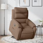 vidaXL Sta-op-stoel verstelbaar stof bruin, Huis en Inrichting, Fauteuils, Verzenden, Nieuw