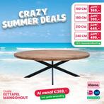 Ovale Eettafel Mangohout van 180cm al v.a. €399, - !!