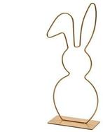 Metalen Frame Haas hangend oor op voet Goud 29 cm, Hobby en Vrije tijd, Knutselen, Ophalen of Verzenden, Nieuw