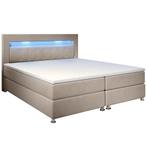 Boxspringbed / Boxspring Vancouver - 180 x 200 cm - Beige -, Verzenden, Nieuw