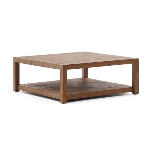 *WOONWINKEL* Kave Home Sashi Vierkante Salontafel Donker Tea, Huis en Inrichting, Tafels | Salontafels, Nieuw, Verzenden