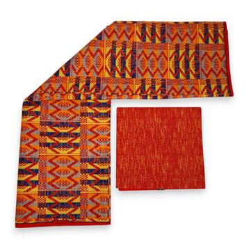 Afrikaanse stof - Two-Tone print Polycotton - 6 yard Combina beschikbaar voor biedingen