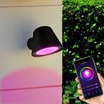 Smart LED Buiten Wandlamp IP43 Zwart HUE Compatible Incl., Huis en Inrichting, Lampen | Losse lampen, Nieuw, Ophalen of Verzenden