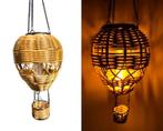 Solar Luchtballon Rotan – Vlamverlichting – 48 cm, Verzenden, Nieuw, Overige materialen