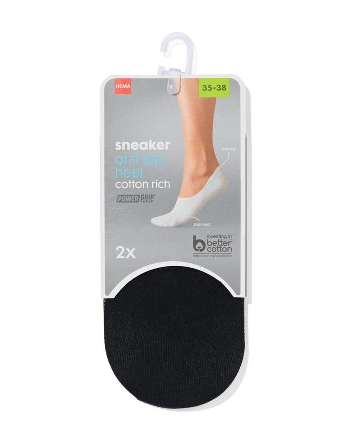 HEMA Sneakersokken - 2 paar zwart 3=40% / 2=20%, Kleding | Dames, Sokken en Kousen, Nieuw, Verzenden