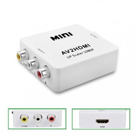 Mini Composite RCA AV naar HDMI Converter Upscaler Adapte..., Computers en Software, Accu's en Batterijen, Nieuw, Verzenden