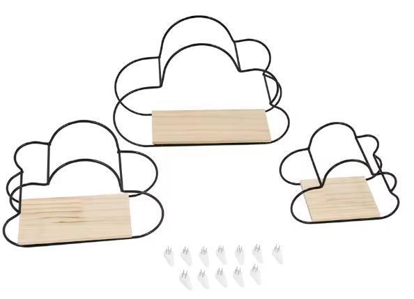 Wolkvormige Muurplanken – 3 Stuks Hangend Opbergrek, Huis en Inrichting, Kasten | Boekenkasten, Nieuw, Verzenden