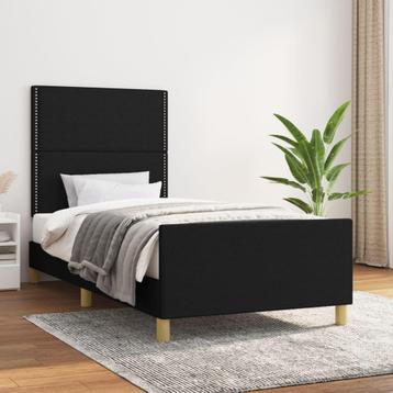 vidaXL Bedframe zonder matras 80x200 cm stof zwart beschikbaar voor biedingen