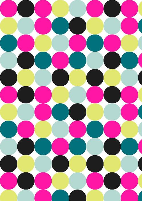 Inpakpapier Cadeaupapier met gekleurde Neon Stippen -, Hobby en Vrije tijd, Knutselen, Overige typen, Nieuw, Ophalen of Verzenden