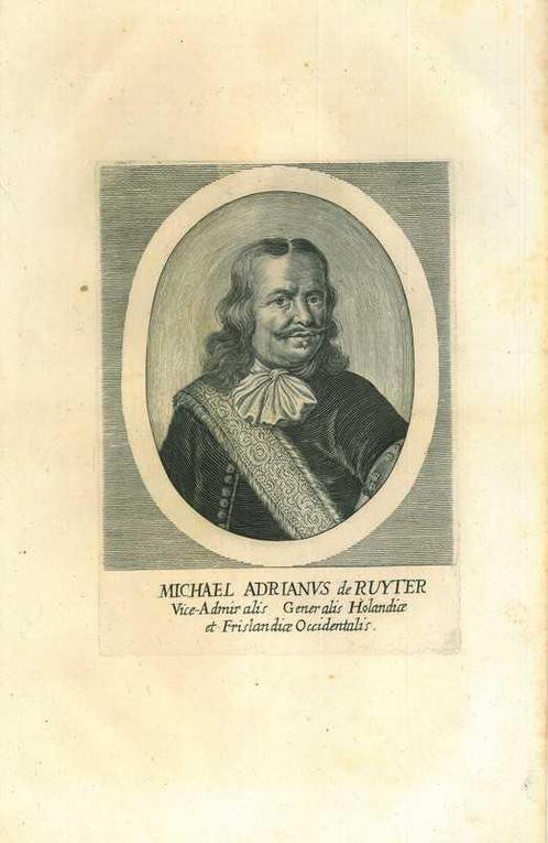 Portrait of Michiel Adriaenszoon de Ruyter, Antiek en Kunst, Kunst | Etsen en Gravures