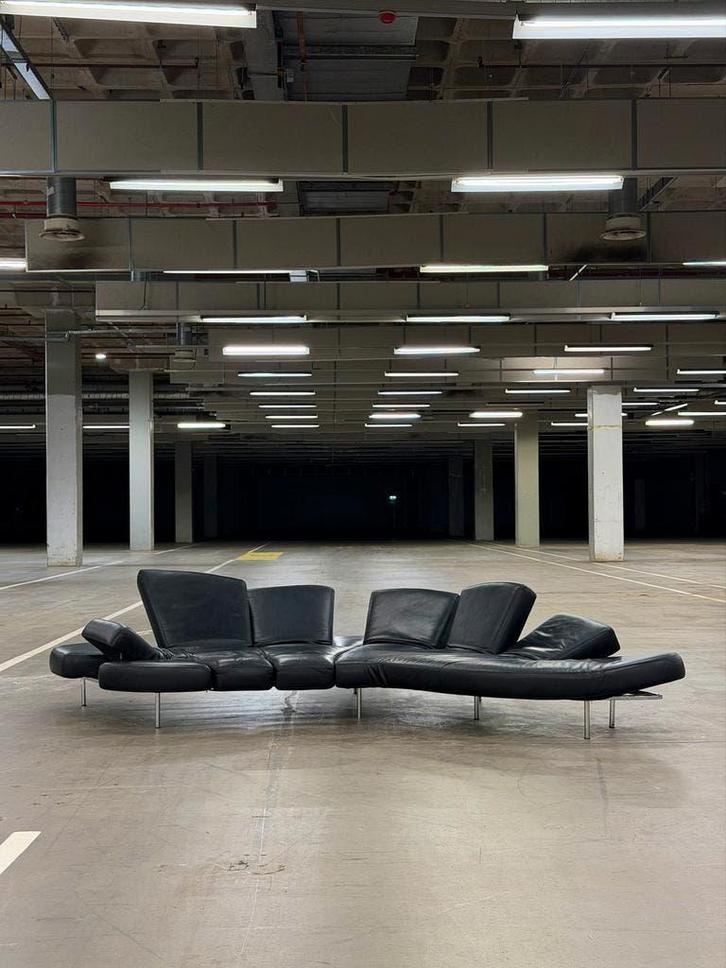 Edra Flap Sofa | Zwart Leer | NIEUWSTAAT + Garantie, Huis en Inrichting, Banken | Bankstellen, 300 cm of meer, 150 cm of meer