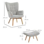 TRUUSK Oorfauteuil Met Voetenbank, Relaxfauteuil, Gestoffeer, Huis en Inrichting, Fauteuils, Verzenden, Nieuw
