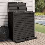 vidaXL Vuilnisbak voor tuin 78x41x86 cm polypropeen zwart, Verzenden, Nieuw