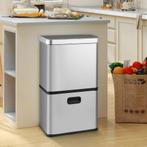 Prullenbak - Afvalbak - Vuilnisbak - 56 Liter - Zilver - COS, Verzenden, Zo goed als nieuw