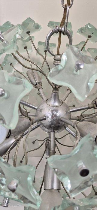Plafondlamp - Muranoglas, metallo cromato - Sputnik Space, Antiek en Kunst, Antiek | Lampen