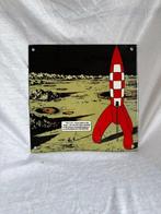 Raket op de Maan – Emaille Bord - Emaille bord - Emaille, Antiek en Kunst