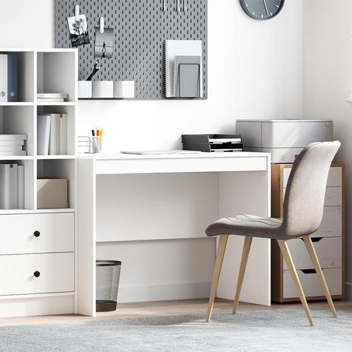vidaXL Bureau Wit 100x50x76 cm Geengineerd Hout, Huis en Inrichting, Bureaus, Nieuw, Verzenden