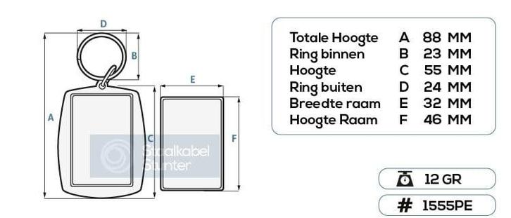 Pasfoto sleutelhanger PE, Doe-het-zelf en Verbouw, IJzerwaren en Bevestigingsmiddelen, Verzenden