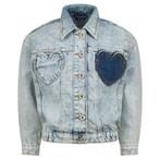 Bleached denim spijkerjas heart  Vingino Maat 122, Meisje, Nieuw, Ophalen of Verzenden